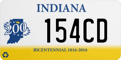 IN license plate 154CD