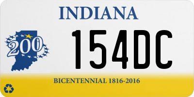 IN license plate 154DC