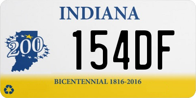 IN license plate 154DF