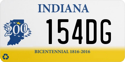 IN license plate 154DG