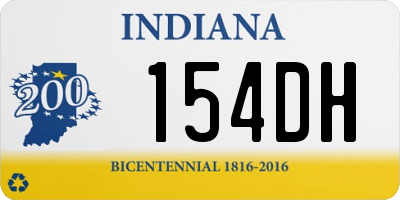 IN license plate 154DH