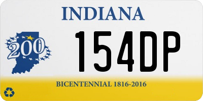 IN license plate 154DP