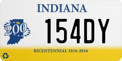 IN license plate 154DY