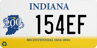 IN license plate 154EF