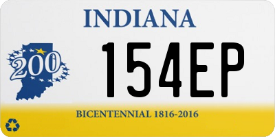 IN license plate 154EP