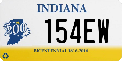 IN license plate 154EW