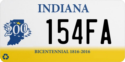 IN license plate 154FA