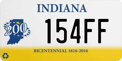 IN license plate 154FF