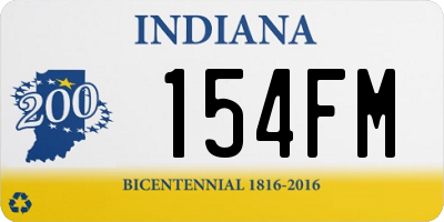 IN license plate 154FM