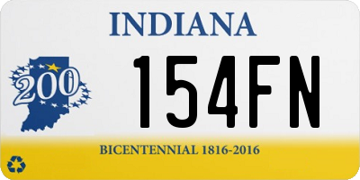 IN license plate 154FN