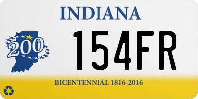 IN license plate 154FR