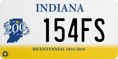 IN license plate 154FS