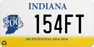 IN license plate 154FT