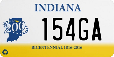 IN license plate 154GA