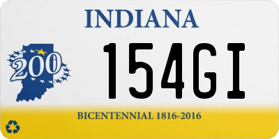 IN license plate 154GI