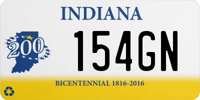 IN license plate 154GN