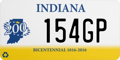 IN license plate 154GP