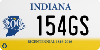 IN license plate 154GS