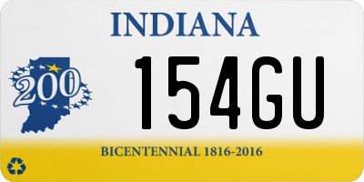 IN license plate 154GU