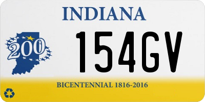 IN license plate 154GV