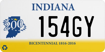 IN license plate 154GY