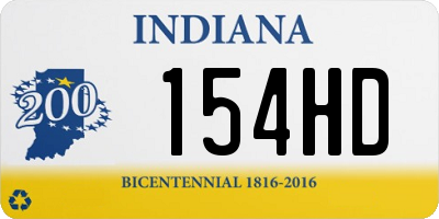 IN license plate 154HD