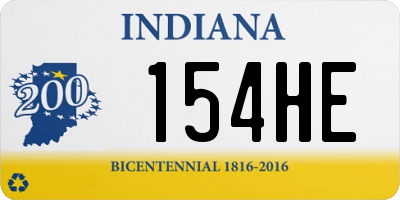 IN license plate 154HE