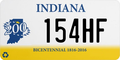 IN license plate 154HF