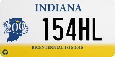 IN license plate 154HL