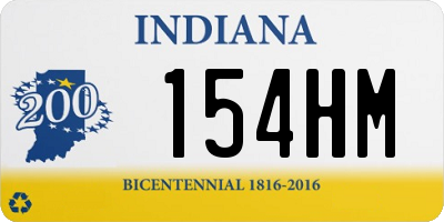 IN license plate 154HM