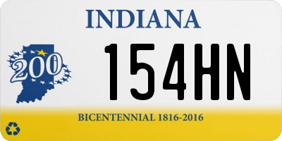 IN license plate 154HN