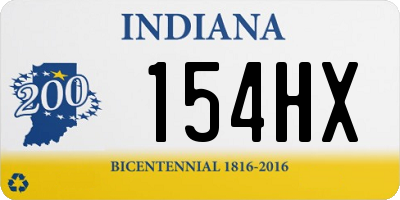 IN license plate 154HX