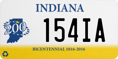 IN license plate 154IA