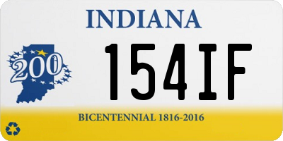 IN license plate 154IF