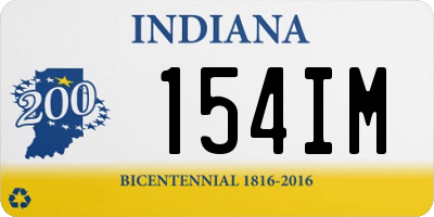 IN license plate 154IM