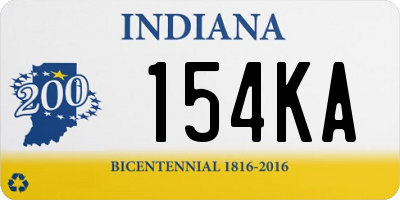 IN license plate 154KA