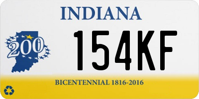 IN license plate 154KF