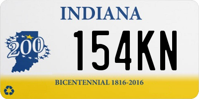 IN license plate 154KN