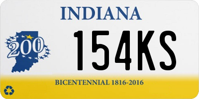 IN license plate 154KS