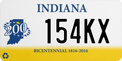 IN license plate 154KX