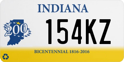 IN license plate 154KZ