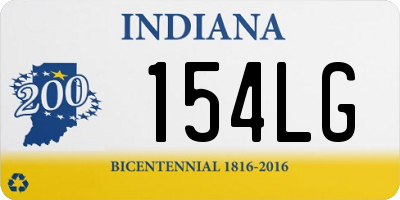 IN license plate 154LG