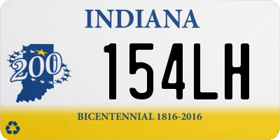 IN license plate 154LH