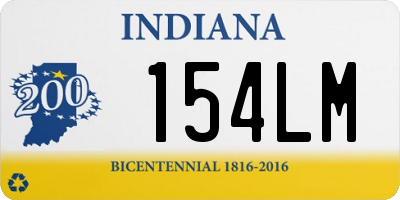 IN license plate 154LM