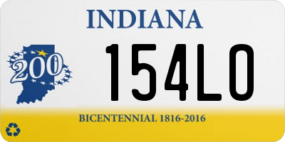 IN license plate 154LO