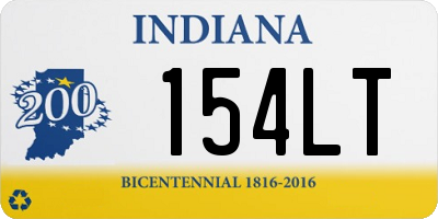 IN license plate 154LT