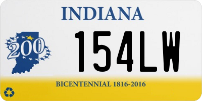 IN license plate 154LW