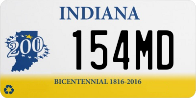 IN license plate 154MD