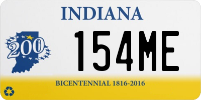 IN license plate 154ME