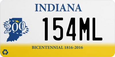 IN license plate 154ML